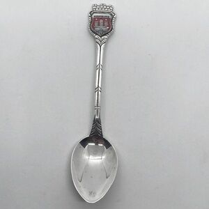 Vtg Antiko 800 Silver Hamburg Germany Mini Souvenir Spoon Sugar Spoon / 4”
